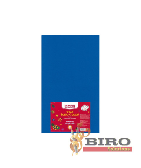 Fetru, 50x30cm, 180g/m2, albastru, 10 foi, MAXI